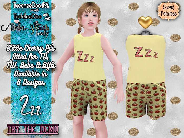 < SP > Little Cherry PJ's for TD/BEBE/TW/BYB - Zzz