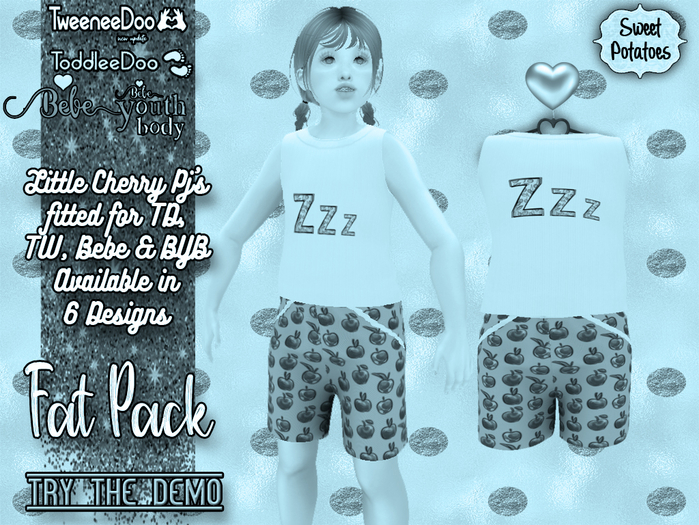 < SP > Little Cherry PJ's for TD/BEBE/TW/BYB - Fat Pack