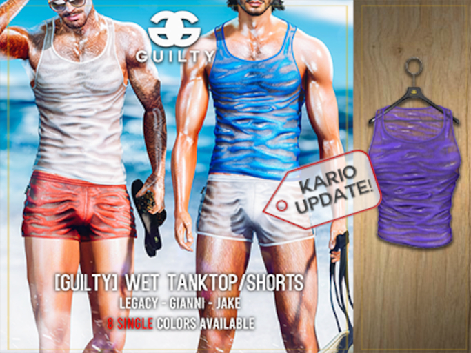 GUILTY 058 Wet TankTop Violet