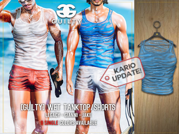 GUILTY 058 Wet TankTop Blue