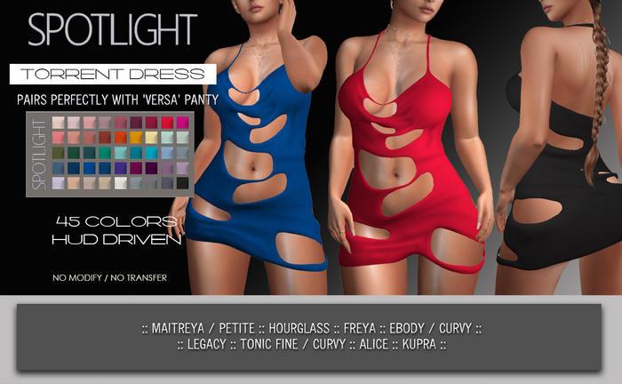 SPOTLIGHT - TORRENT DRESS (DEMO Available In-World) 