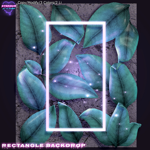 [Eternus] Rectangle backdrop (Opale green Black)