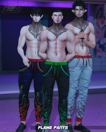 [N.c] - Flame Pants / Red