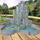 *Sweet little Things* Small Corner Waterfall with Budgies