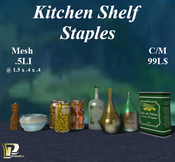 Kitchen Shelf Stapes, .5LI