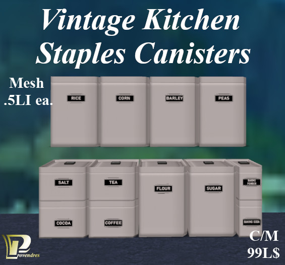 Vintage Kitchen Staples Canisters