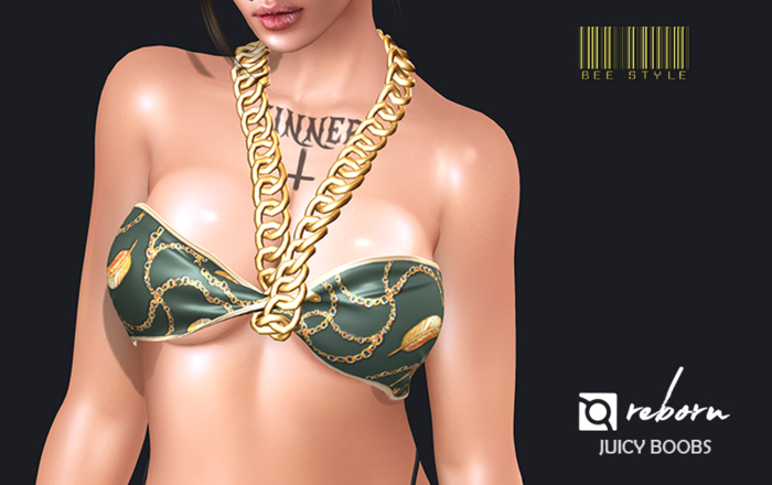 Bee :: Chain Scarf Top Reborn Juicy Olive