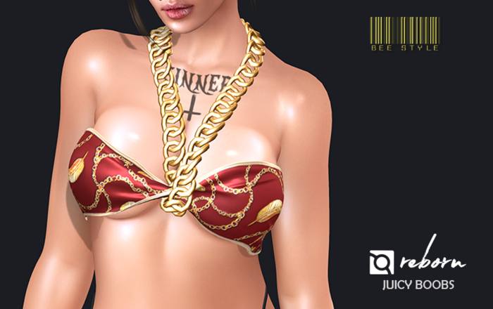 Bee :: Chain Scarf Top Reborn Juicy Red