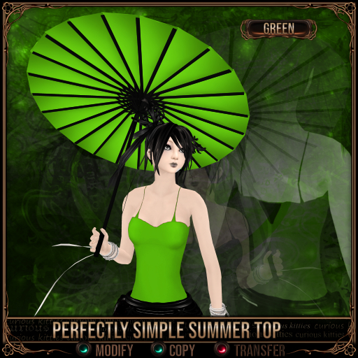 *C:K* Perfectly Simple Summer Top - Green