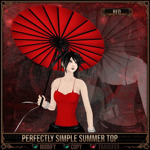 *C:K* Perfectly Simple Summer Top - Red