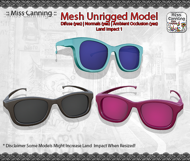 :: Miss Canning::  [ FULL PERM MESH MODEL ] ROUND GLASSES 2