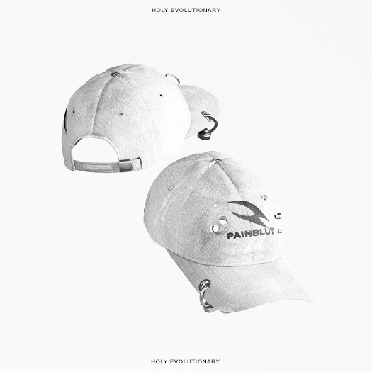 Holy Evolutionary. PAINSL*T Cap "White"