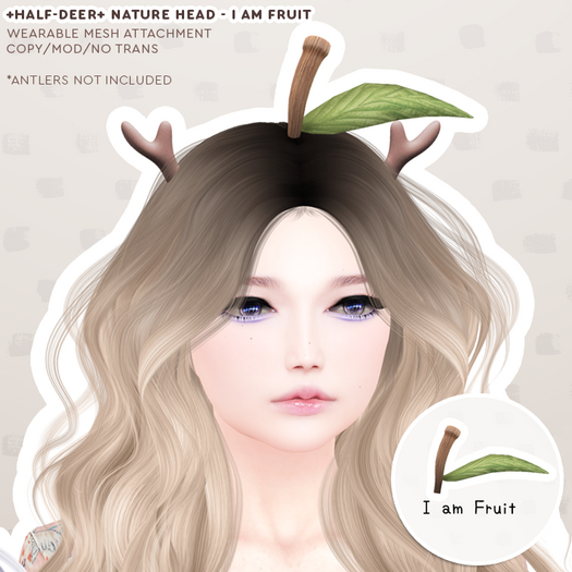 +Half-Deer+ Nature Head - I am Fruit