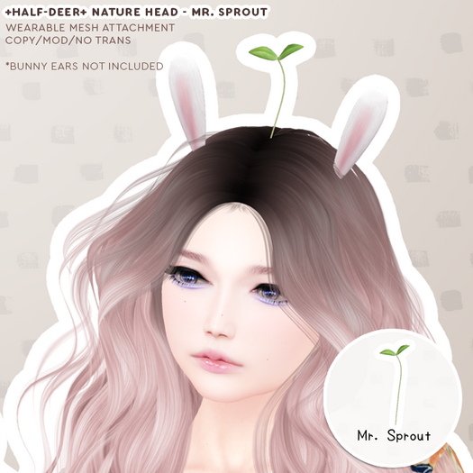 +Half-Deer+ Nature Head - Mr. Sprout