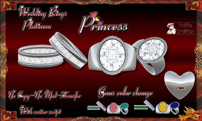 FC - Wedding ring - Princess - platinum 