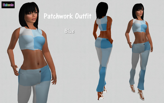 Patchwork Outfit Blue (Mahonie Shop)