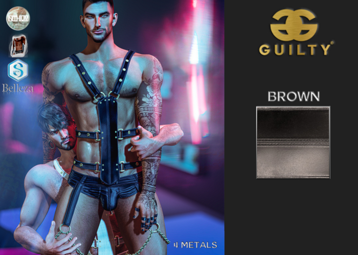 Guilty 090 Dedalo Harness 3 Brown