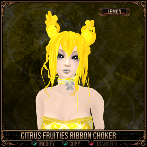 *C:K* Citrus Fruities Ribbon Choker - Lemon