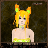 *C:K* Citrus Fruities Ribbon Choker - Fruit Basket