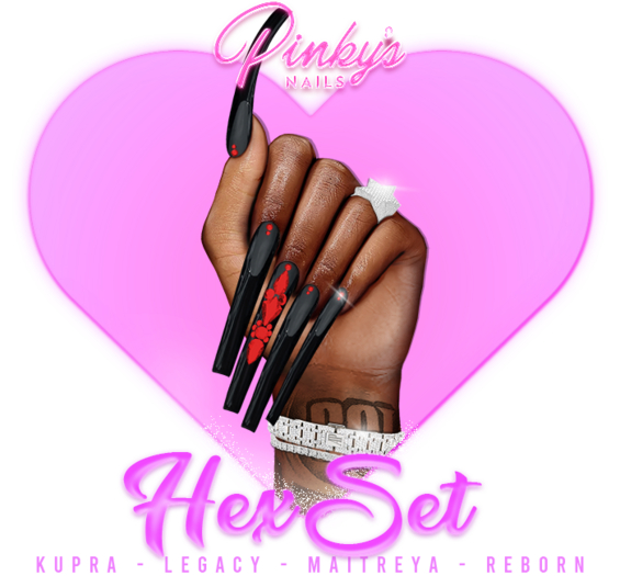 !! Pinky's Nails !! Hex Set ' Coffin