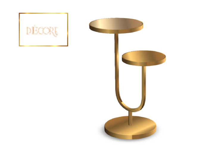 Decor'e - Sidetable double top *  GOLD* ADD