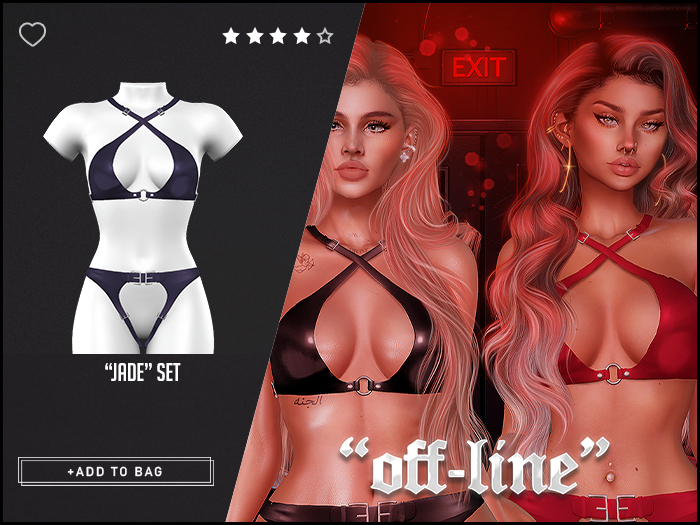 "Off-Line" x "Jade" Set / Eggplant