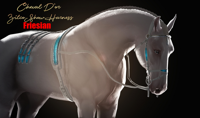 Cheval D'or / TeeglePet Friesian / Zilco Show Harness. [HUD;Wear]