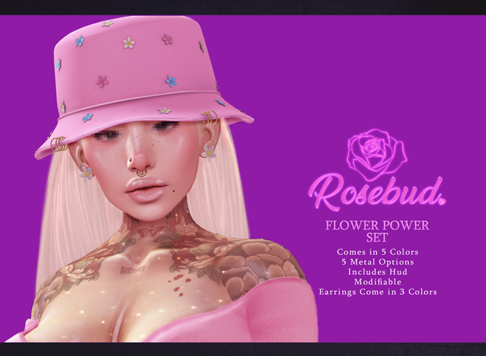 [Rosebud.] Flower Power Earrings(ADD)