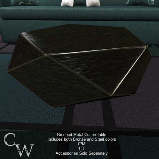 -CW- Brushed Metal Coffee Table