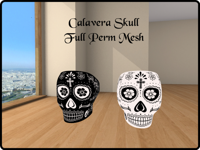 Calavera Skull Full Perm Mesh