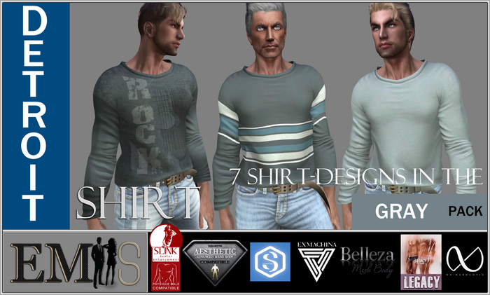 EMS - DETROIT SHIRT - GRAY PACK