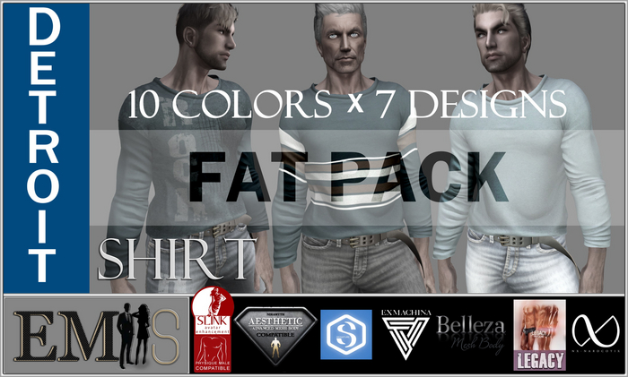 EMS - DETROIT SHIRT - FAT PACK