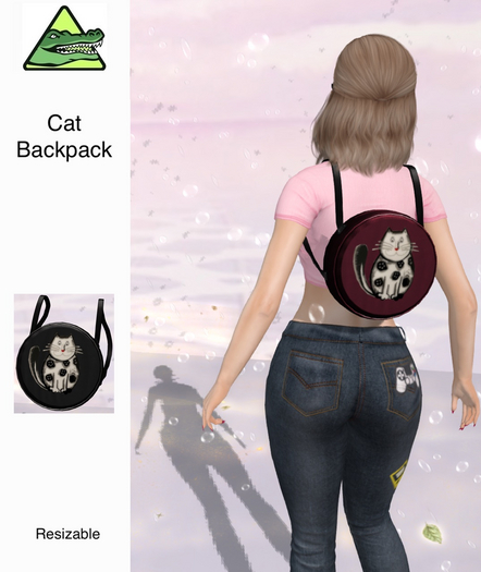 Snappy // Cat Backpack - Black
