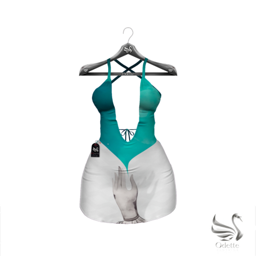 Odette - Avant Garde Teal Pattern