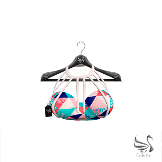 Odette - Flamingo Top White Pattern