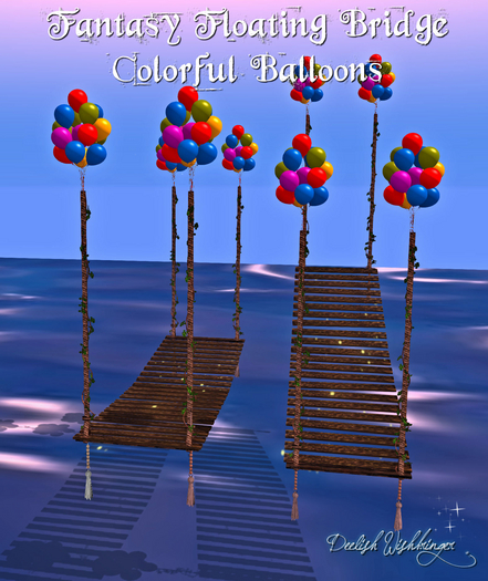 Fairytale Floating Bridge Colorful Balloons Package~WEAR