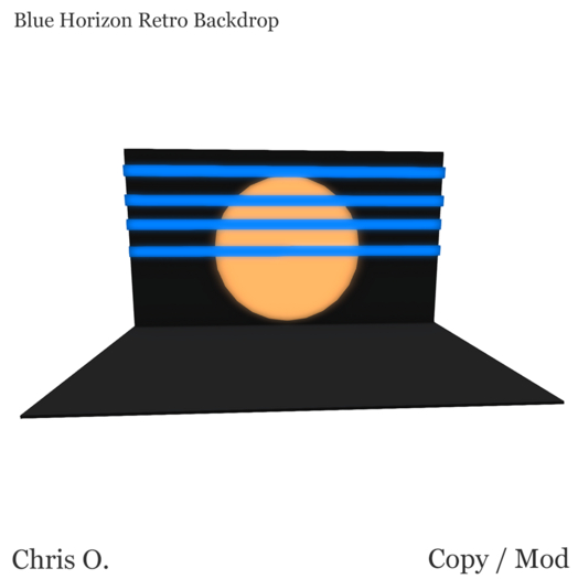 Chris O. Blue Horizon Retro Backdrop