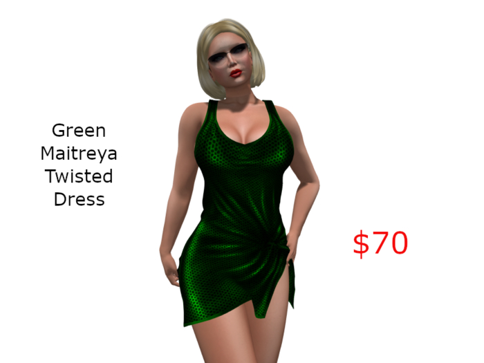 Twisted Green Dress  (MAITREYA)