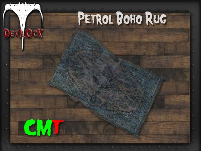 DEVILOCK - Petrol Boho Rug - (ADD TO UNPACK)