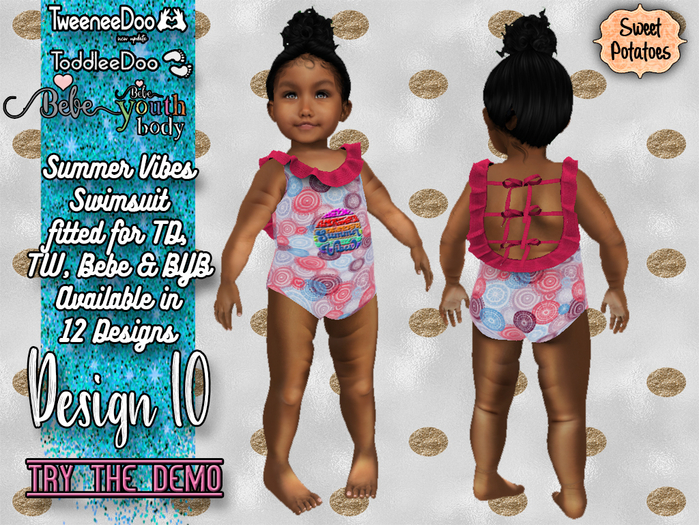 < SP > Summer Vibes Swimsuit for TD/TW/BEBE/BYB - Design 10