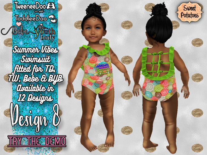 < SP > Summer Vibes Swimsuit for TD/TW/BEBE/BYB - Design 8