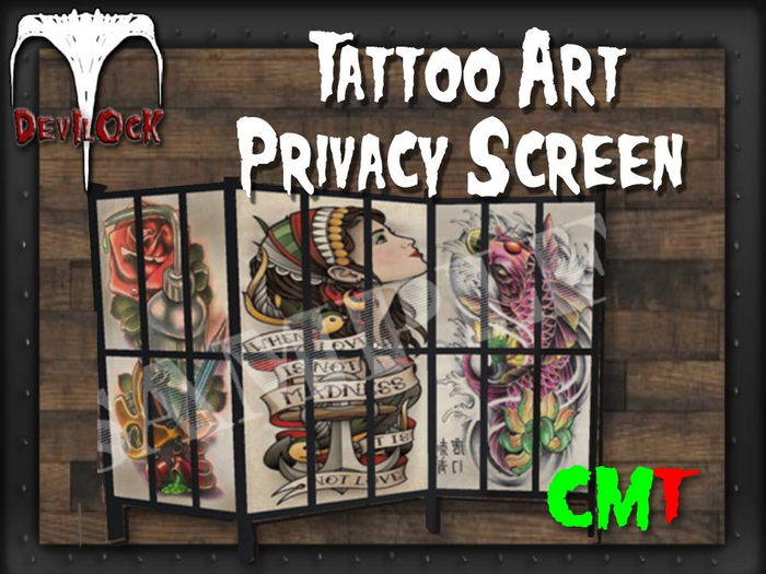 TC - Tattoo Art Privacy Screen
