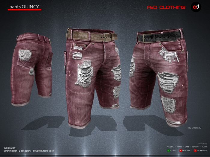 A&D Clothing - Pants -Quincy- Burgundy