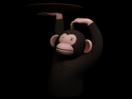 Second Life Marketplace - Monkey Holding Tray Brown