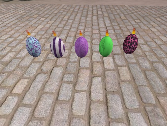  1 prims easter egg candles