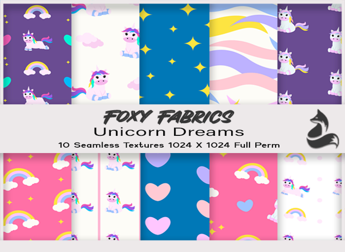 FF - Unicorn Dreams Seamless Textures