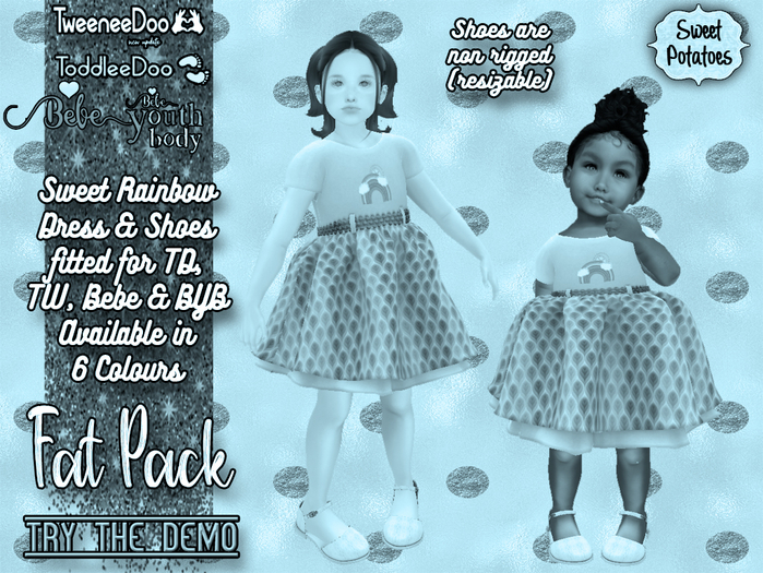 < SP > Sweet Rainbow outfit for TD/BEBE/TW/BYB - Fat Pack