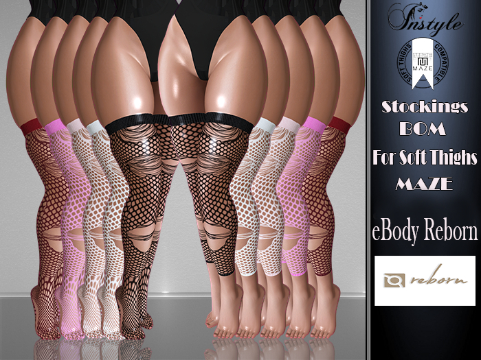 InStyle -Stockings BOM for Soft Thighs MAZE-Fat Pac2 - eBody Reborn