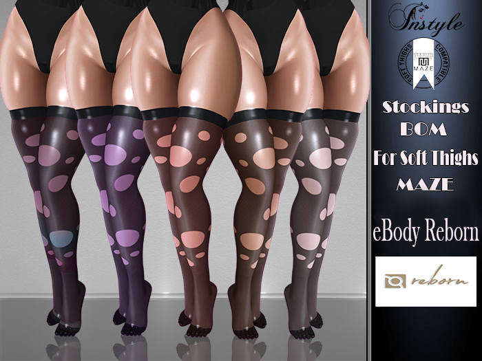 InStyl -Stockings BOM for Soft Thighs MAZE-Fat Pac1 - eBody Reborn