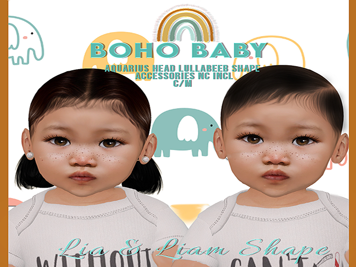 .Boho Baby.  Lia & Liam Shape
